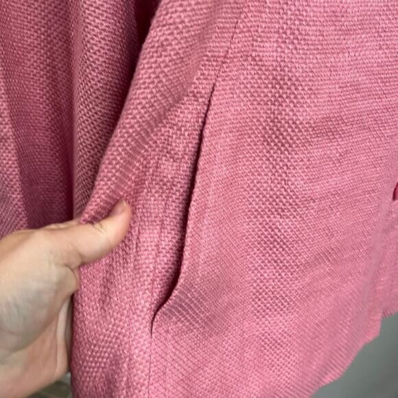 Eileen Fisher Pink Linen Cotton Blend Jacket Coat Size 2X NWT - Picture 6 of 8